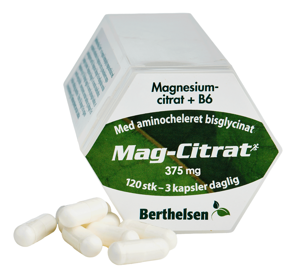 Berthelsen Naturprodukter Mag-Citrat 250 mg - 120 kaps.