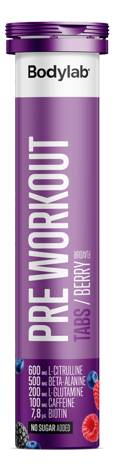 Bodylab Pre Workout Tabs Berry - 20 stk.