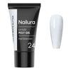 Nailura Poly Gel 24 - Frosted White Glitter - 30 g.