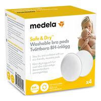 Medela Safe & Dry Vaskbare Ammeindlæg - 4 stk.