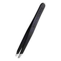 Browgame Cosmetics Signature Tweezer Slanted - Soft Touch - Blackout - 1 stk.