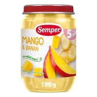 Semper Frugtpure m. Mango og Banan 5 mdr. Ø - 190 g.