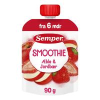 Semper Sommer Smoothie m. Æble & Jordbær 6 mdr. - 90 g.