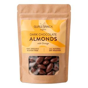 Guru Snack Dark Chocolate Almonds with Orange - 100 g.