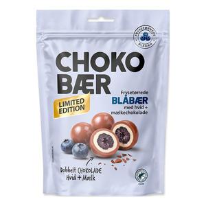 Nordthy Chokobær Frysetørret Blåbær Hvid- og Mælkechokolade - 80 g.