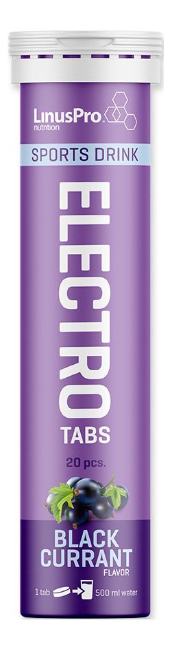 LinusPro Electrolyt Tabs Black Currant - 20 stk.