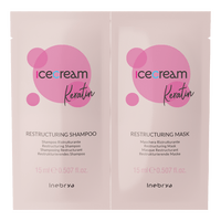 Inebrya Ice Cream Keratin Shampoo + Mask - 30 ml. - Vareprøve