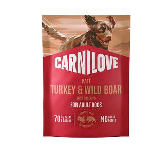 Carnilove Pouch Pate vådfoder m. vildsvin & hyben - 300g.