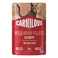 Carnilove Cat Pouch vådfoder, vildsvin m. kamille - 85 g.