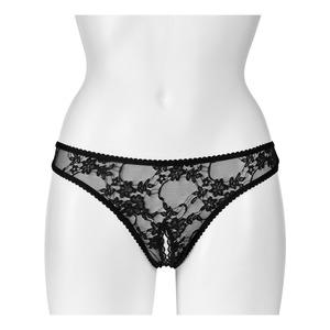 NORTIE Siv Bundløse Blonde G-String L/XL - Sort - 1 stk.