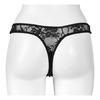 NORTIE Siv Bundløse Blonde G-String L/XL - Sort - 1 stk.