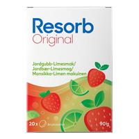 Resorb Original Jordbær-Lime - 2 x 10 brusetabl.