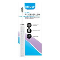 Ekulf Sonic PowerBrush Elektrisk Tandbørste - Hvid - 1 stk.