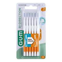Gum Bi-Direction mellemrumsbørste - 6 stk. - 0,9 mm – Orange