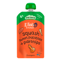 Ella's Kitchen squash, søde kartofler & pastinak Ø - 120 g