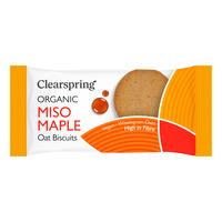Clearspring Havrekiks Miso/Ahorn - Ø - 40 g.