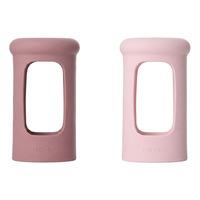 Hevea Wide neck Sleeve 250ml - Powder Pink & Rosewood - 2 stk.