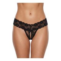 NORTIE Manja Bundløs Blonde G-Streng - Sort - S/M