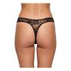NORTIE Siv Bundløse Blonde G-String L/XL - Sort - 1 stk.