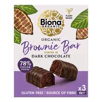 Biona Organic Mørk Chokolade Brownie Bar - Ø - 3 stk.