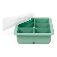 Haakaa Silicone Freezer Tray with Lid - 6 Compartments - Pea Green - 1 stk.