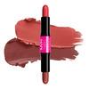 NYX Wonder Stick Dual-Ended Cream Blush Stick 03 Coral + Deep Peach før og efter billeder