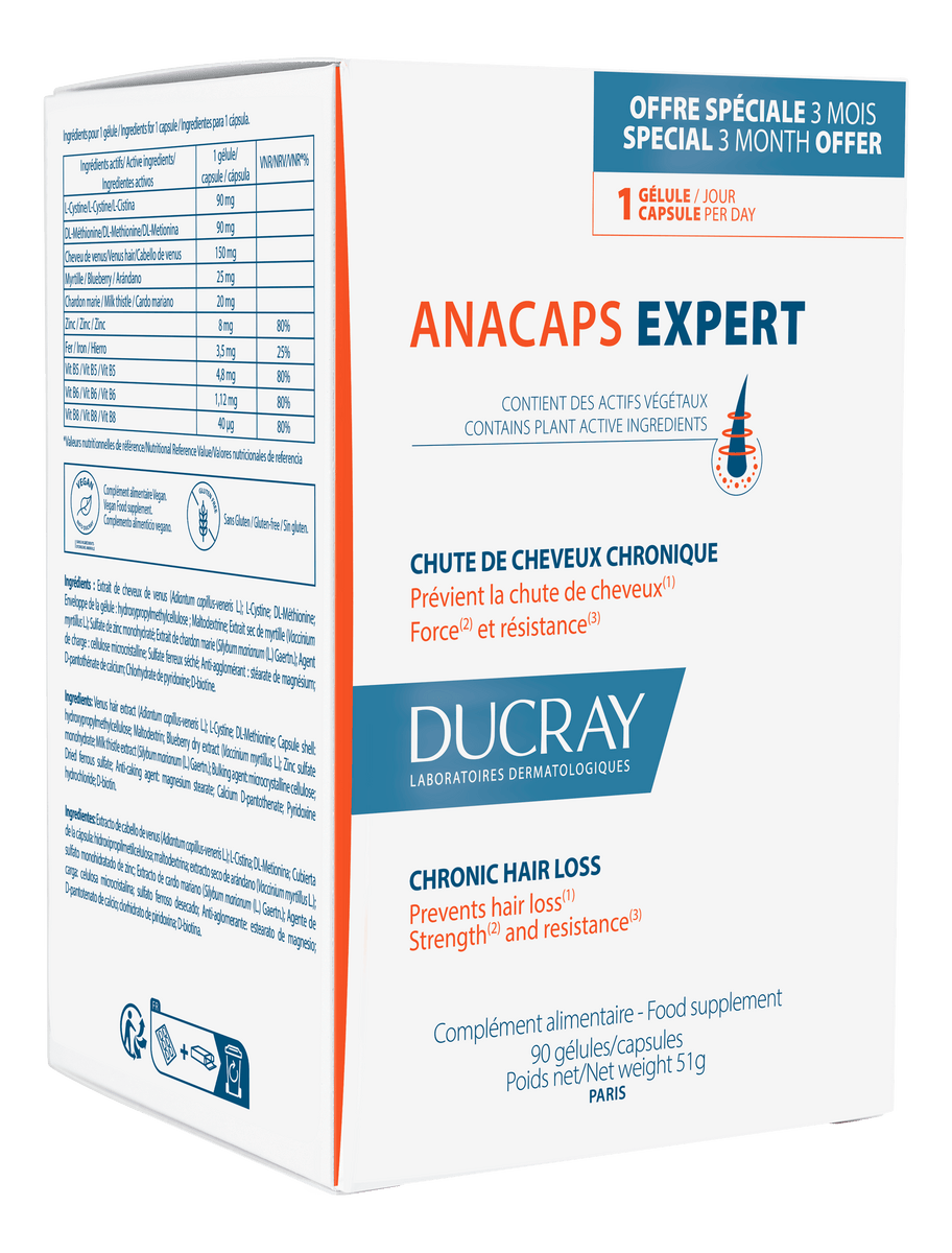 DUCRAY Anacaps Expert Chronic Hair Loss - 90 kaps.