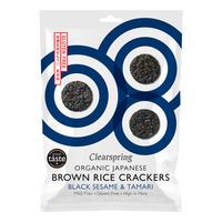 Clearspring Organic Brown Rice Crackers, black sesame Ø - 40 g