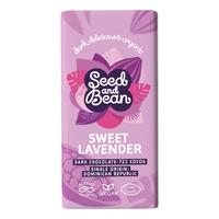 Seed and Bean Mørk Chokolade 72% m. Lavendel Ø - 75 g.