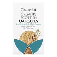 Clearspring Havrekiks Tang & Sort Peber Ø - 200 g.