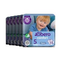Libero Comfort 5 Åben Ble - 6 x 34 stk.
