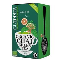Clipper Grøn Te Chai - Fairtrade - Ø - 20 breve