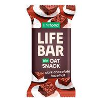 LifeFood Lifebar Havrebar Dark Chocolate Hazelnut - Øko - 40 g.