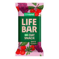 LifeFood Lifebar Havrebar Berry Fusion - Øko - 40 g.
