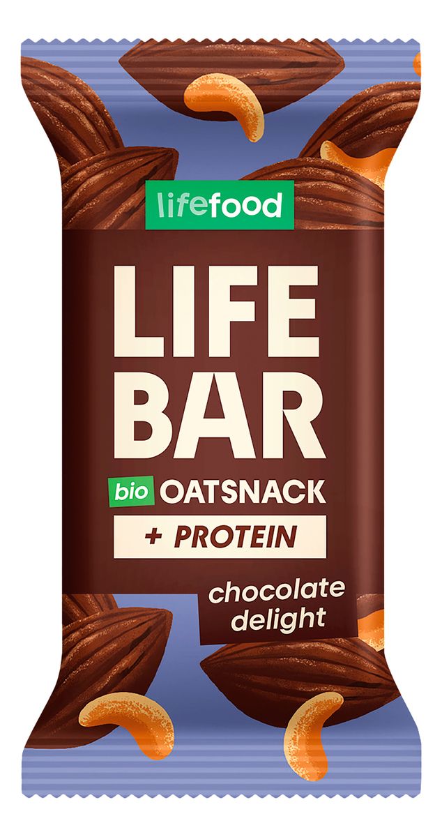 LifeFood Lifebar Havrebar Protein Chocolate Delight - Øko - 40 g.
