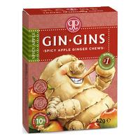 The Ginger People Ginger Chews (Gins Gins) Spicy Apple Travel Pack - 42 g.