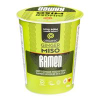 King Soba Ginger Miso Ramen - Instant Cup - Øko - 85 g.