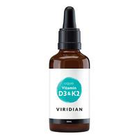 Viridian Vitamin D3 & K2 - Flydende - 50 ml.