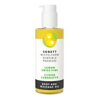 Sonett Mistelform Krops- og Massageolie Citron-Cembrafyr - Ø - 145 ml.